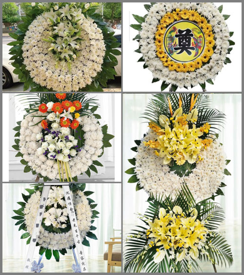 湖北孝感市安陆市洑水镇毛庙村花圈速递